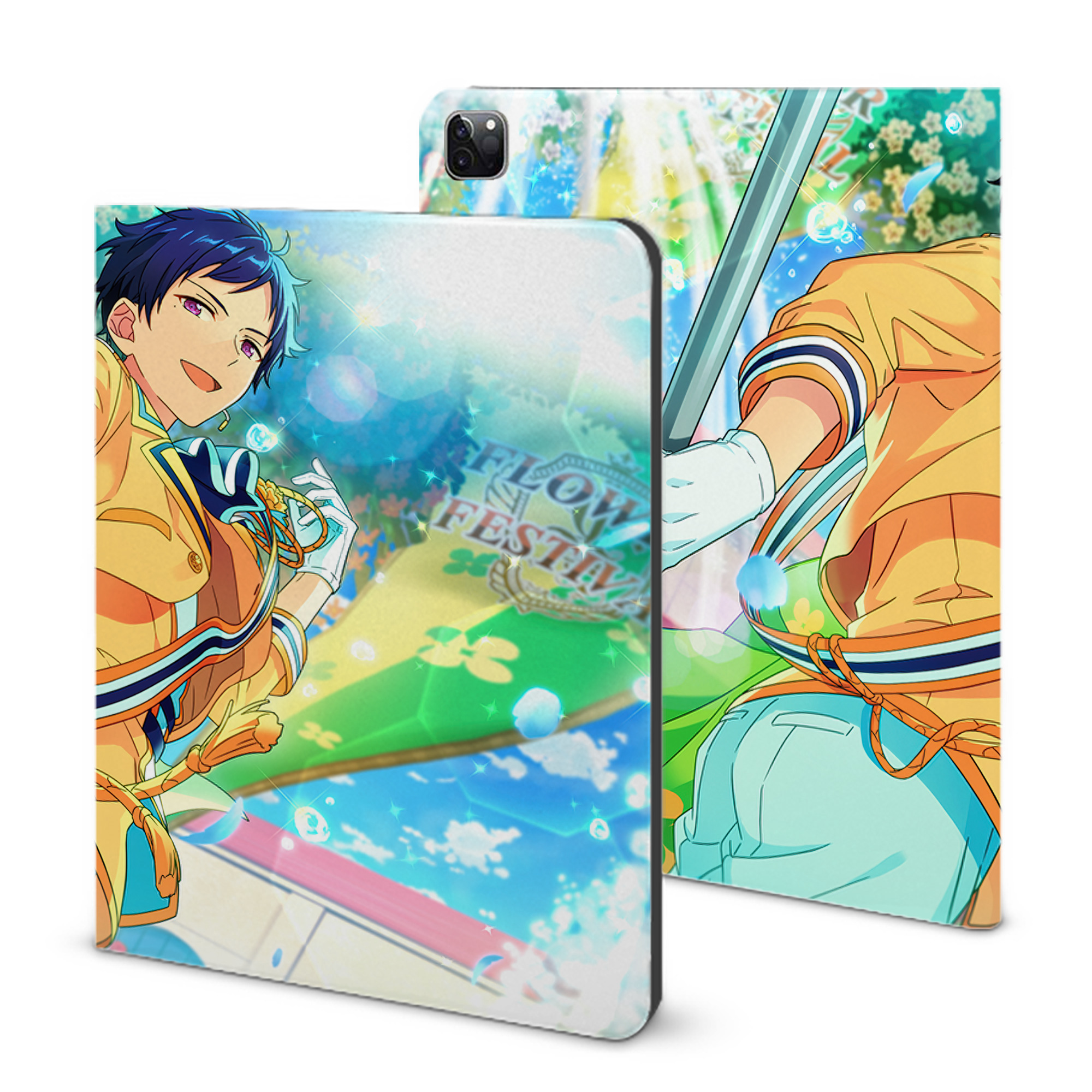 （画像用） あんさんぶるスターズ! Ensemble Stars IPad ケース ブック型 PUレザー TPU 耐衝撃 軽量 薄型 ペン収納なし 全面保護 IPad 各モデル対応